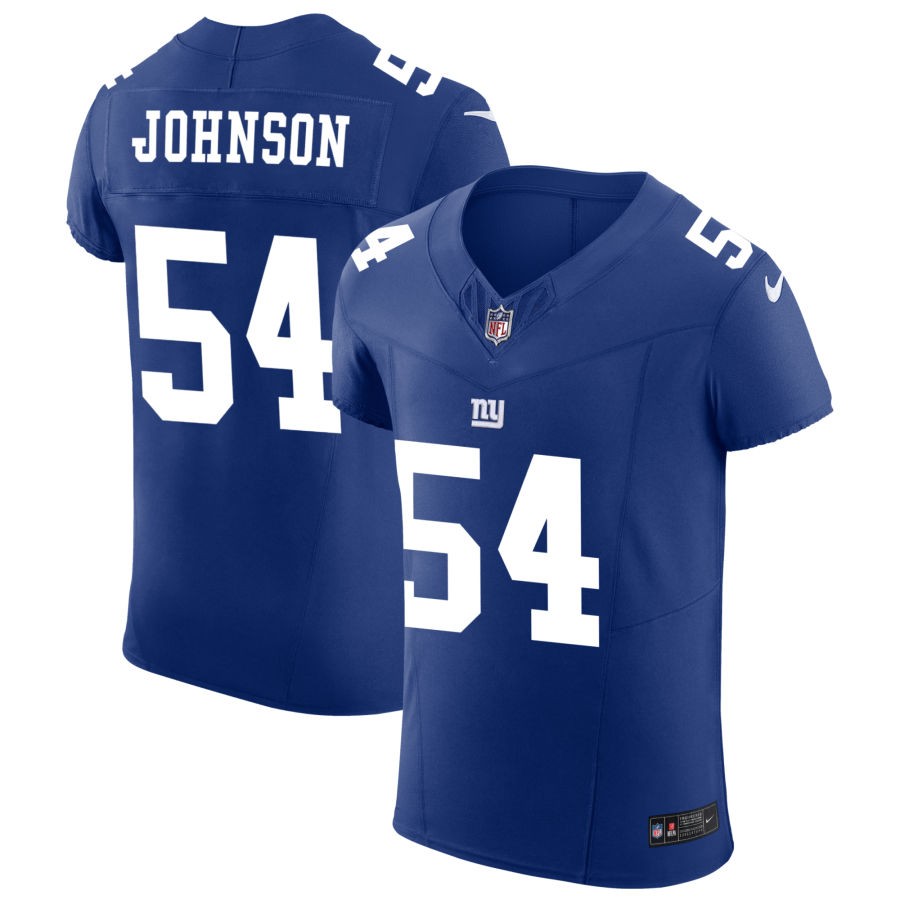 Dyontae Johnson Men's Nike Royal New York Giants Vapor F.U.S.E. Elite Custom Jersey