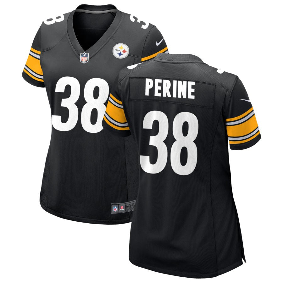 La'Mical Perine Women's Nike Black Pittsburgh Steelers Custom Game Jersey