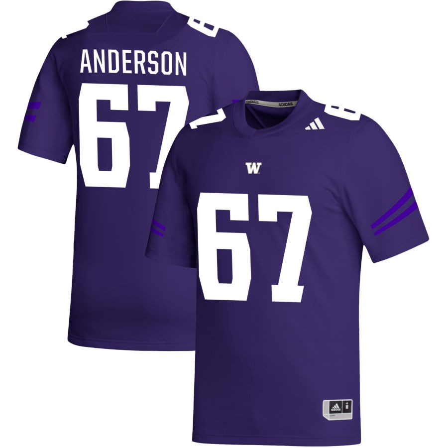 Aidan Anderson Men's adidas Purple Washington Huskies Pick-A-Player NIL Replica Football Jersey