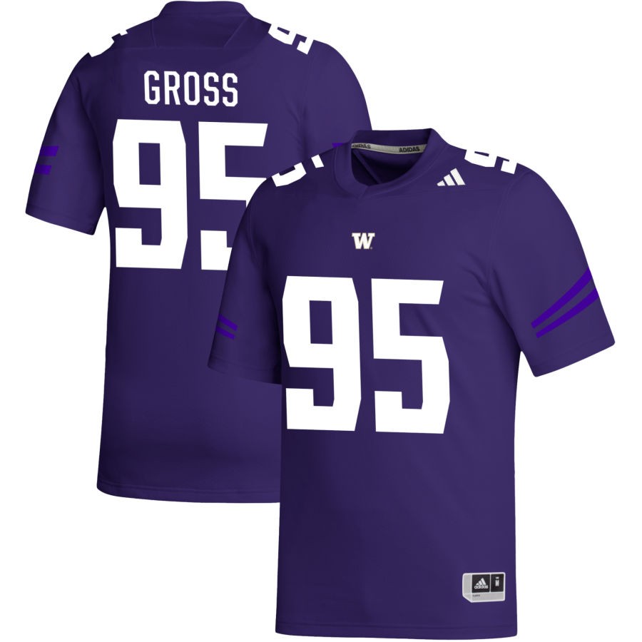 Grady Gross Men's adidas Purple Washington Huskies Pick-A-Player NIL Replica Football Jersey