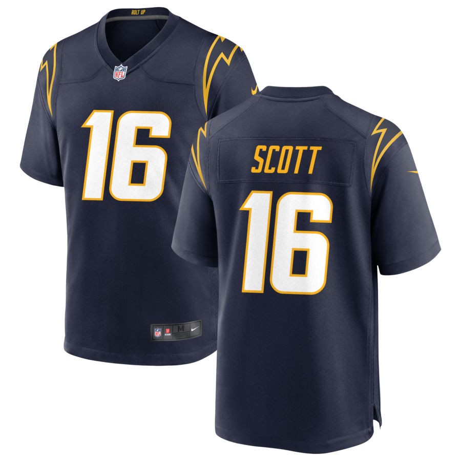 JK Scott Men's Nike Navy Los Angeles Chargers Alternate Custom Game Jersey