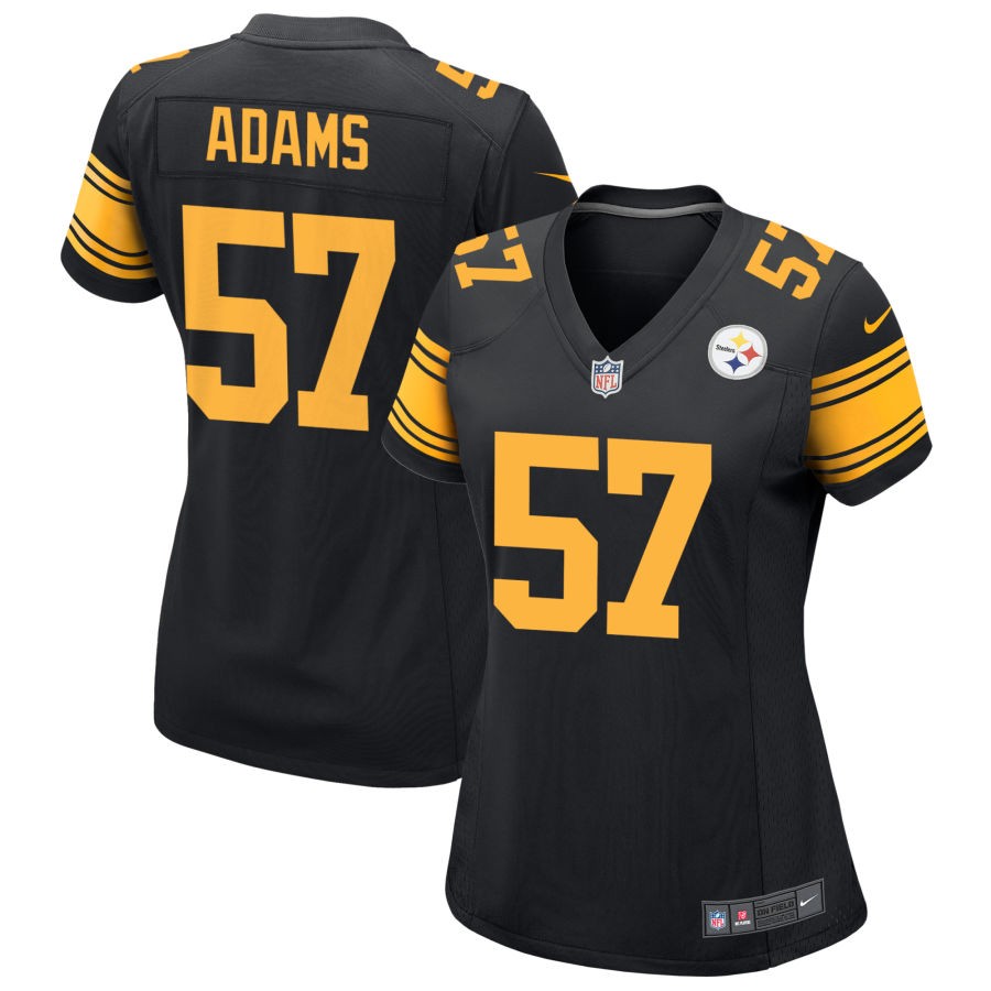 Montravius Adams Women's Nike Black Pittsburgh Steelers Alternate Custom Game Jersey