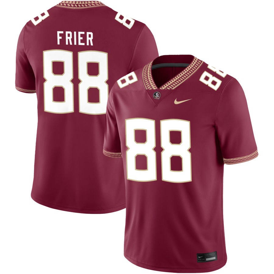 Camdon Frier Men's Nike Garnet Florida State Seminoles 2023 Pick-A-Player NIL Football Game Jersey