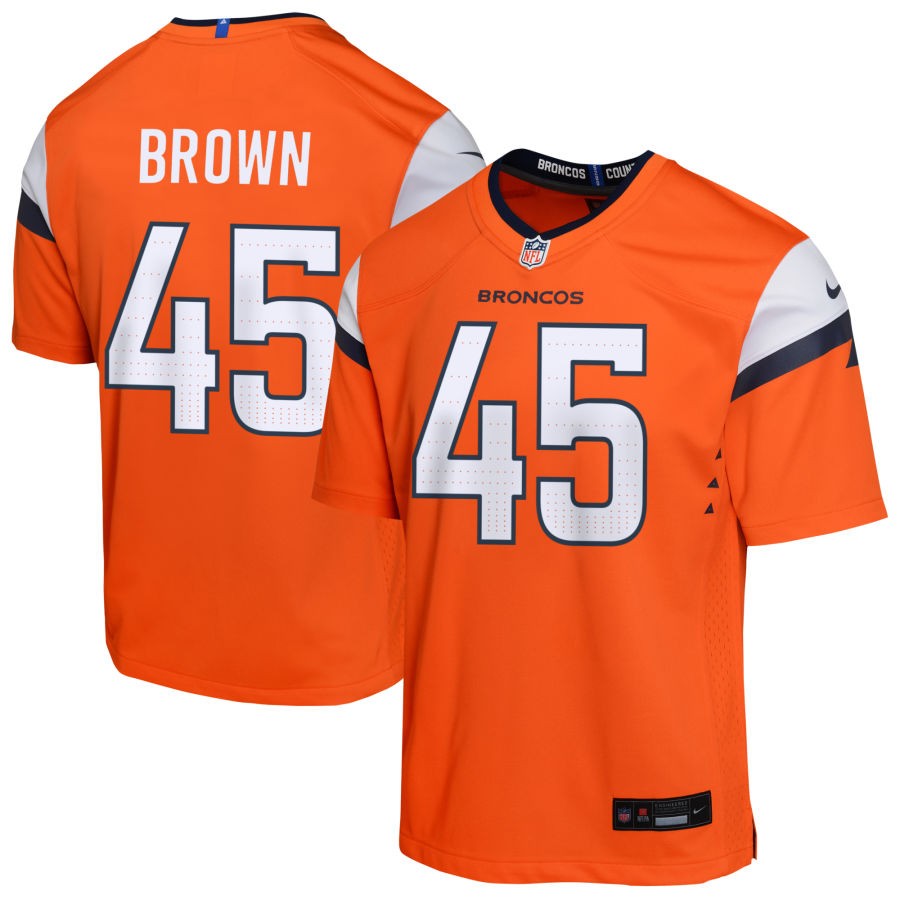 Omar Brown Youth Nike Orange Denver Broncos Custom Game Jersey