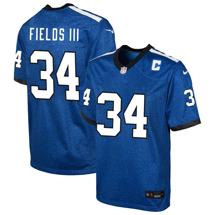 Clay Fields III Youth Nike Blue Indianapolis Colts Indiana Nights Alternate Custom Game Jersey