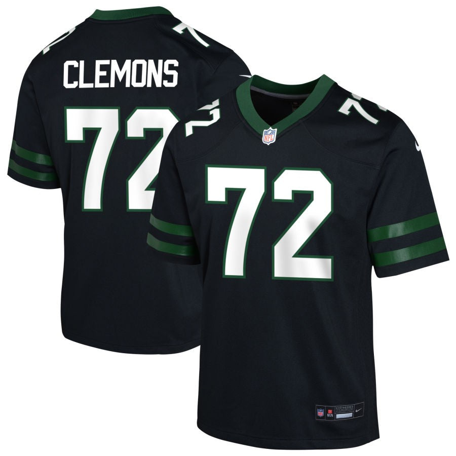 Micheal Clemons Youth Nike Legacy Black New York Jets Alternate Custom Game Jersey