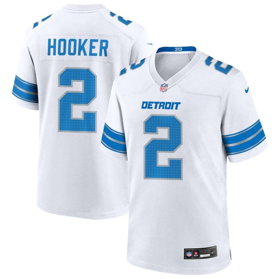 Hendon Hooker Men's Nike White Detroit Lions Custom Game Jersey
