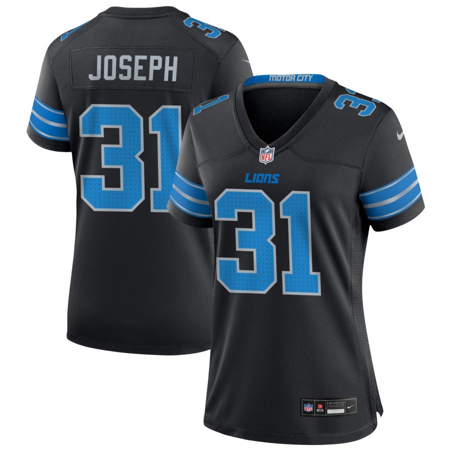 Kerby Joseph Women's Nike Black Detroit Lions Alternate Custom Game Jersey