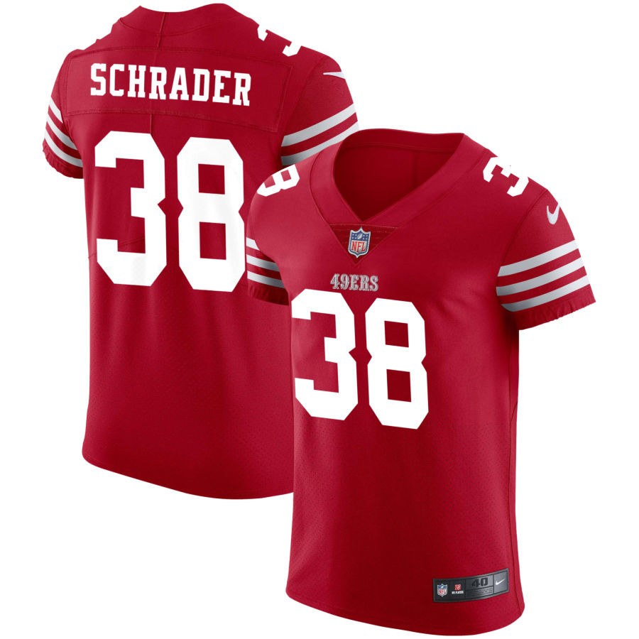Cody Schrader Men's Nike Scarlet San Francisco 49ers Vapor Elite Custom Jersey