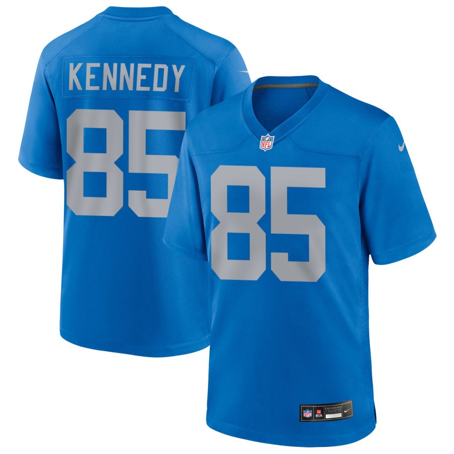 Tom Kennedy Men's Nike Blue Detroit Lions Alternate Custom Game Jersey