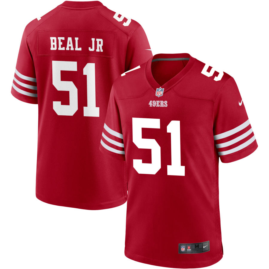 Robert Beal Jr Men's Nike Scarlet San Francisco 49ers Custom Jersey