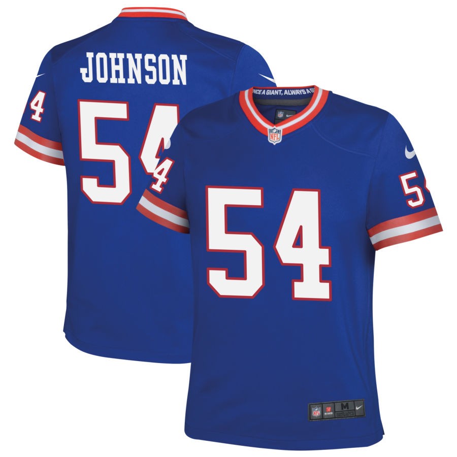 Dyontae Johnson Youth Nike Royal New York Giants Classic Custom Game Jersey