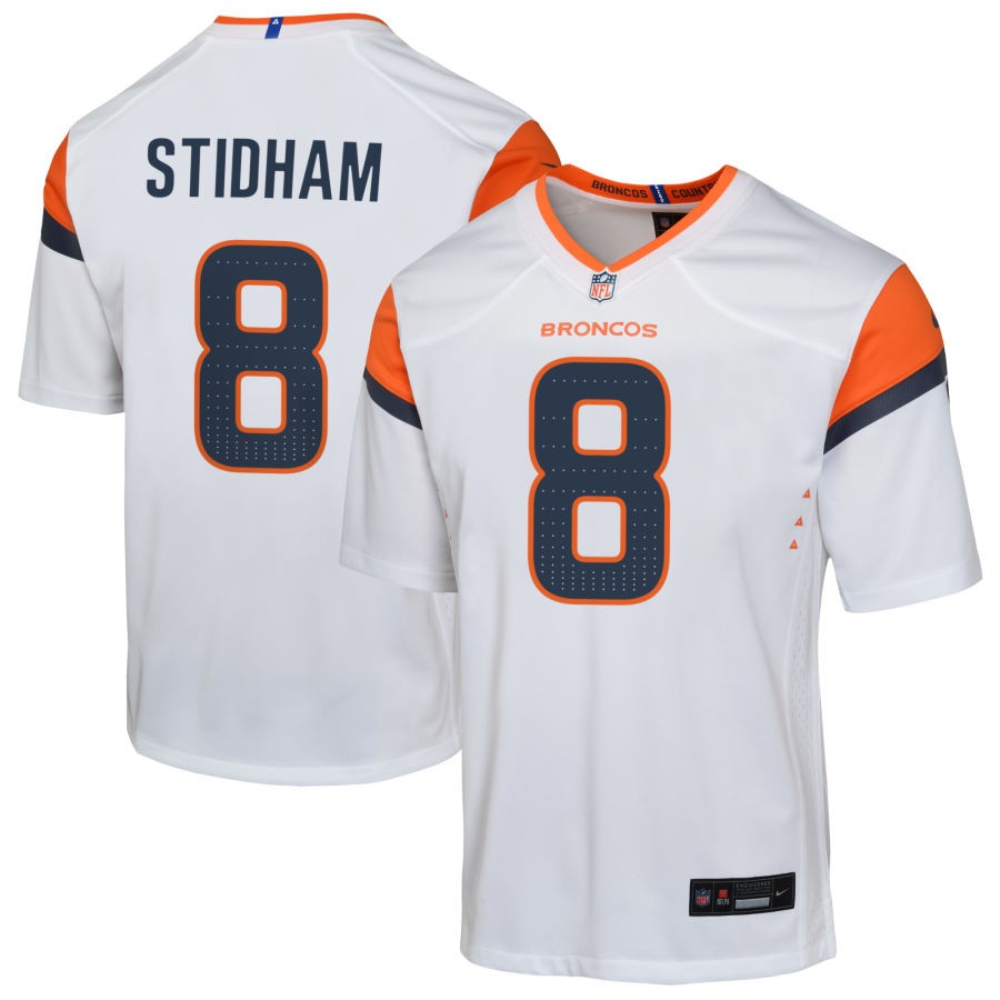 Jarrett Stidham Youth Nike White Denver Broncos Custom Game Jersey