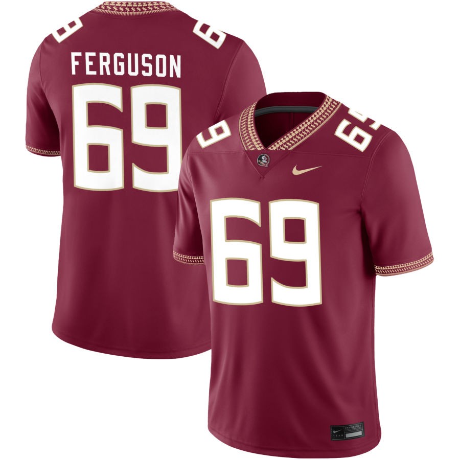 TJ Ferguson Men's Nike Garnet Florida State Seminoles 2023 Pick-A-Player NIL Football Game Jersey