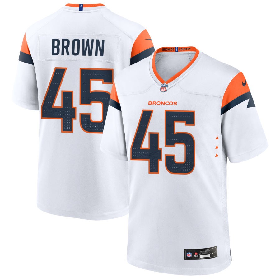 Omar Brown Men's Nike White Denver Broncos Custom Game Jersey