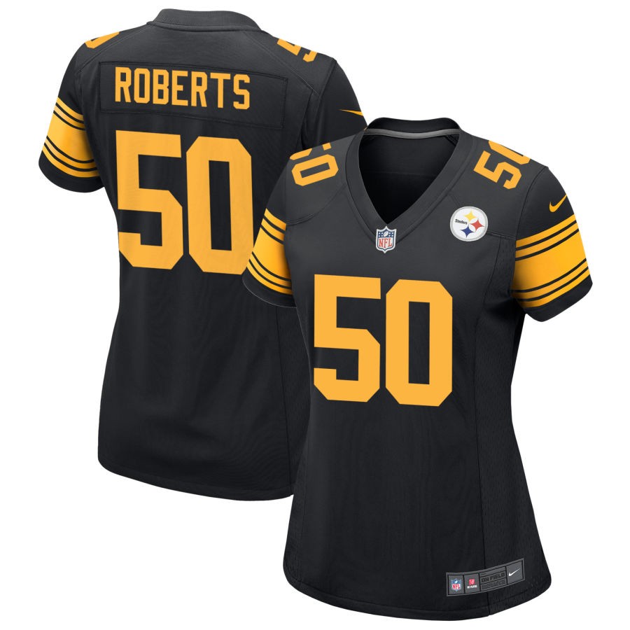 Elandon Roberts Women's Nike Black Pittsburgh Steelers Alternate Custom Game Jersey