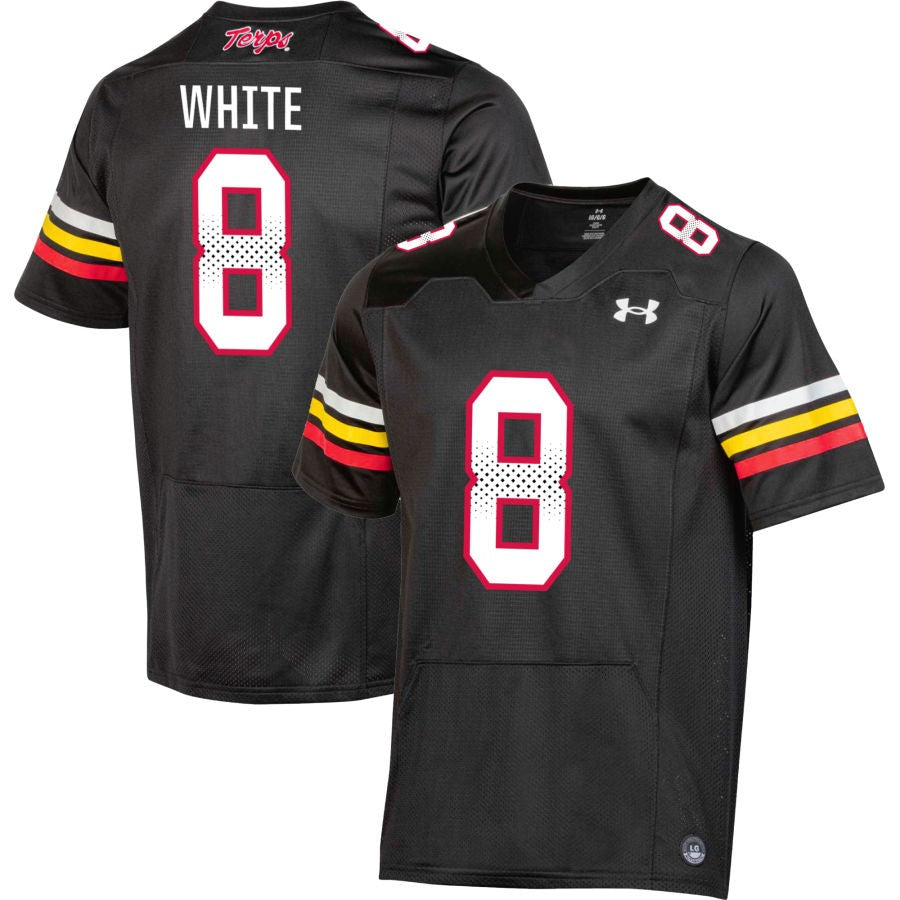Mekhai White Men's Under Armour Black Maryland Terrapins Pick-A-Player NIL Replica Football Jersey