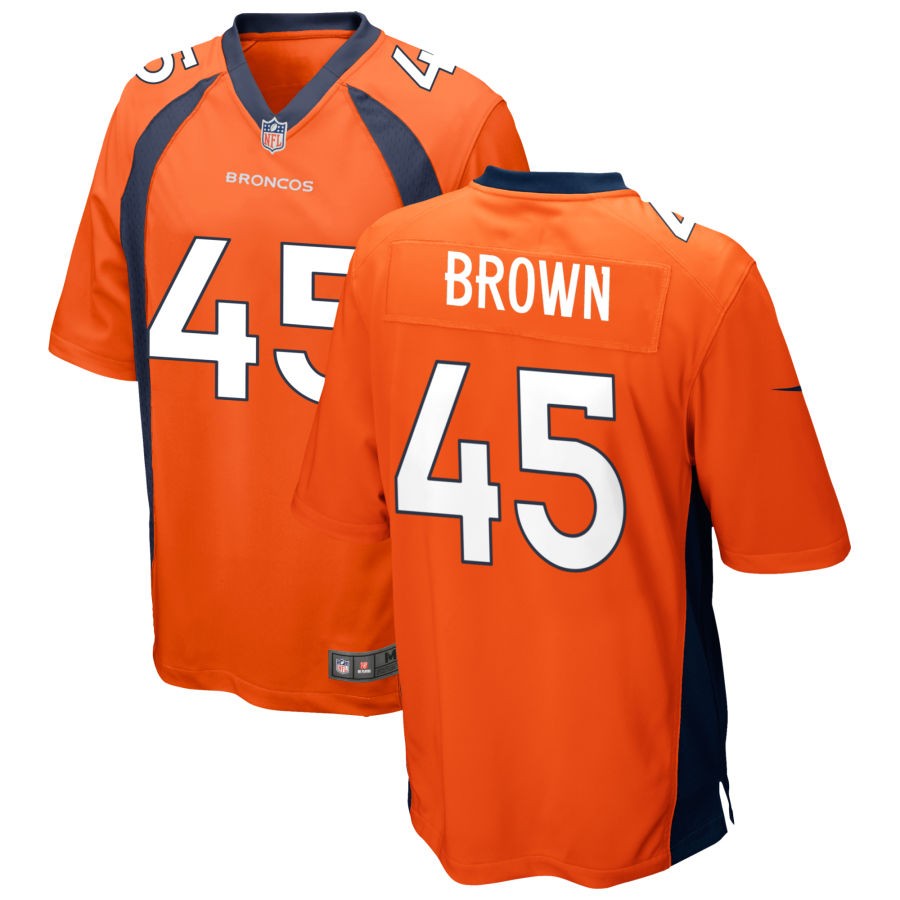 Omar Brown Men's Nike Orange Denver Broncos Custom Game Jersey