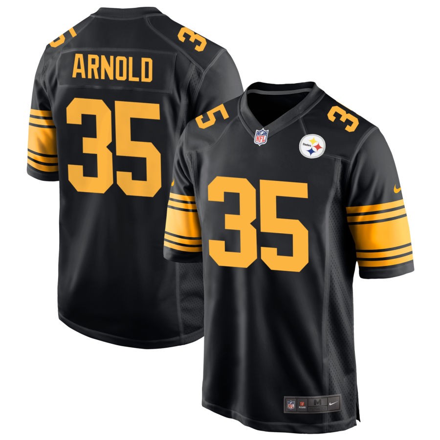 Grayland Arnold Men's Nike Black Pittsburgh Steelers Alternate Custom Game Jersey