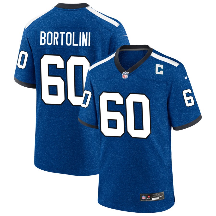 Tanor Bortolini Men's Nike Blue Indiana Nights Indianapolis Colts Alternate Custom Game Jersey
