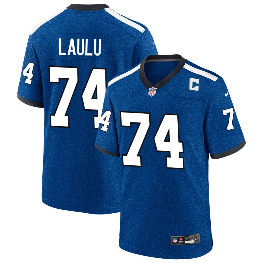 Jonah Laulu Men's Nike Blue Indiana Nights Indianapolis Colts Alternate Custom Game Jersey