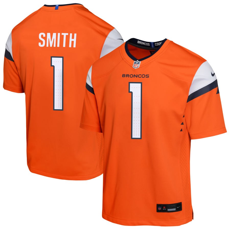 Tremon Smith Youth Nike Orange Denver Broncos Custom Game Jersey