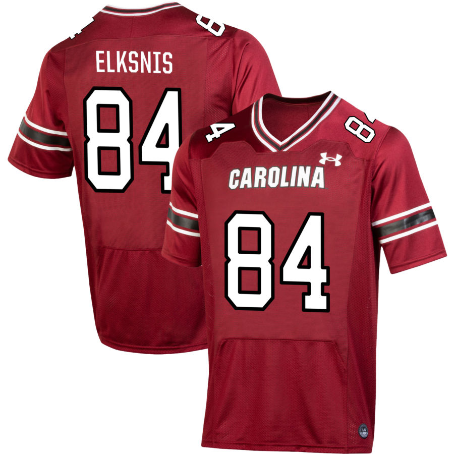 Nick Elksnis Men's Under Armour Garnet South Carolina Gamecocks NIL Pick-A-Player Replica Football Jersey