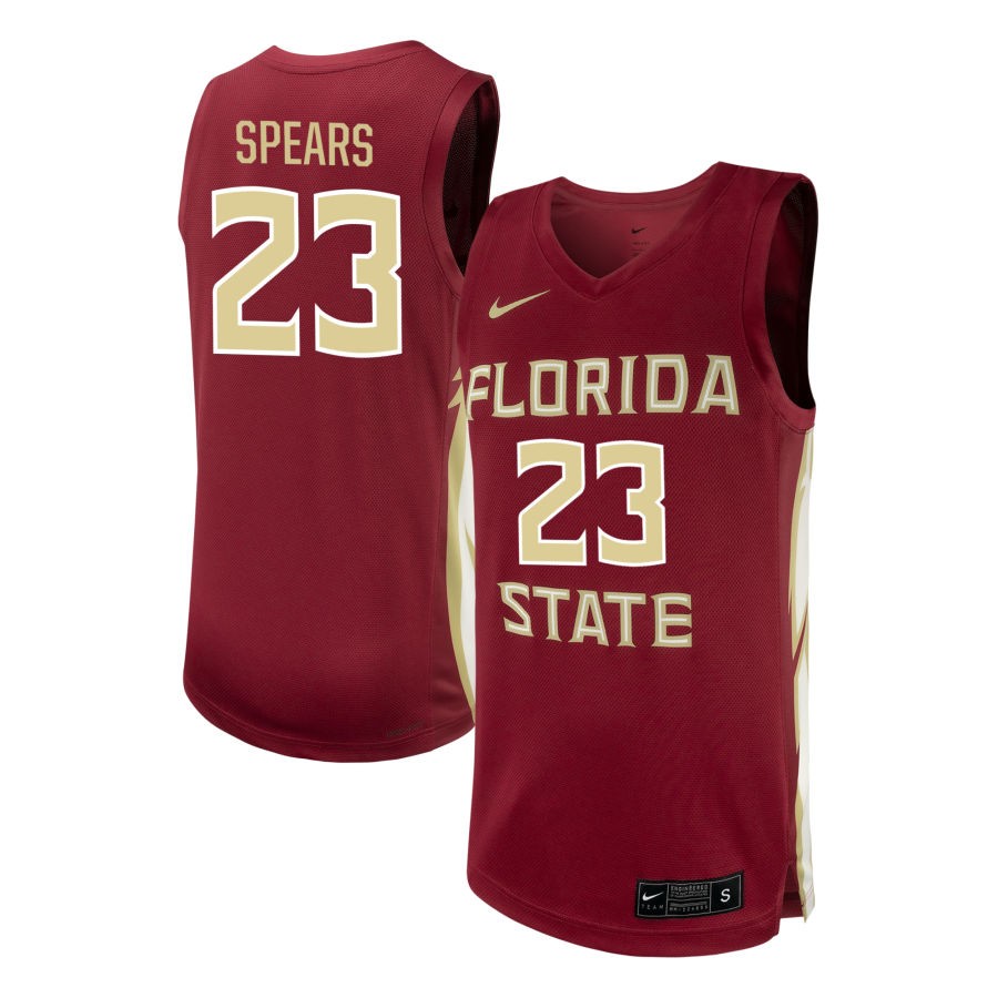 Amir Spears Men's Nike Garnet Florida State Seminoles NIL Pick-A-Player Men's Basketball Replica Jersey