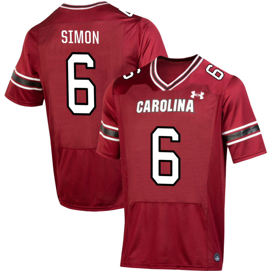 Joshua Simon Men's Under Armour Garnet South Carolina Gamecocks NIL Pick-A-Player Replica Football Jersey