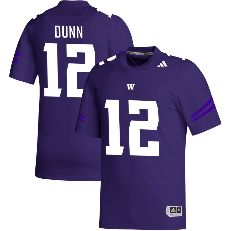 Tristan Dunn Men's adidas Purple Washington Huskies Pick-A-Player NIL Replica Football Jersey