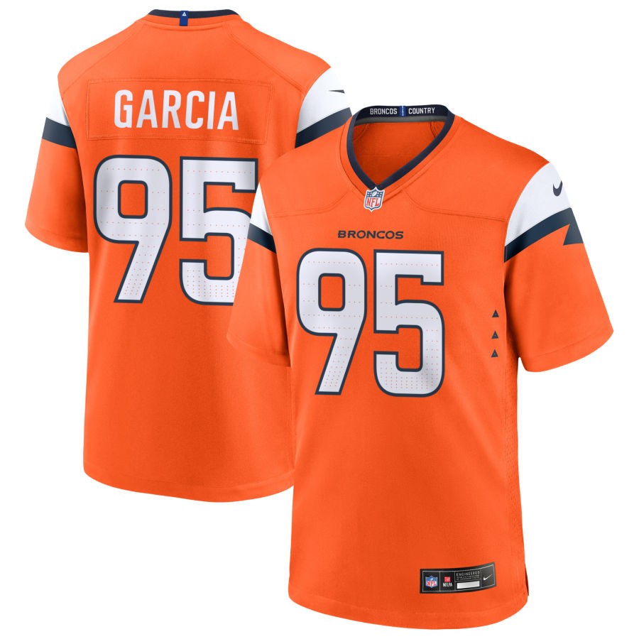 Elijah Garcia Men's Nike Orange Denver Broncos Custom Game Jersey