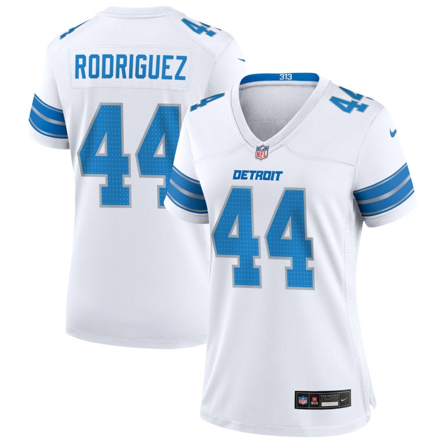 Malcolm Rodriguez Women's Nike White Detroit Lions Custom Game Jersey