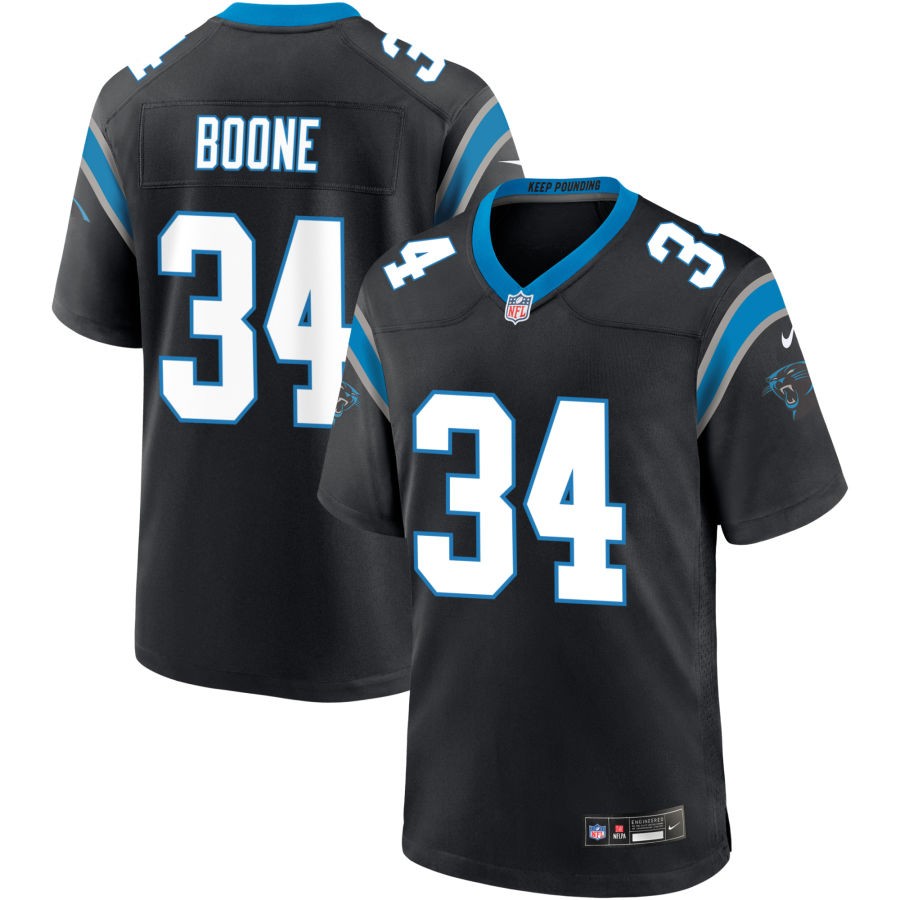 Mike Boone Men's Nike Black Carolina Panthers Custom Game Jersey