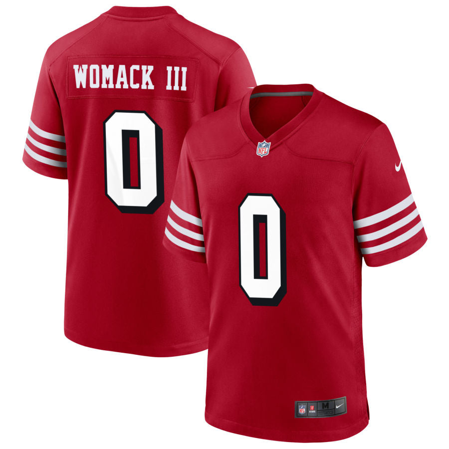 Samuel Womack III Men's Nike Scarlet San Francisco 49ers Alternate Custom Game Jersey