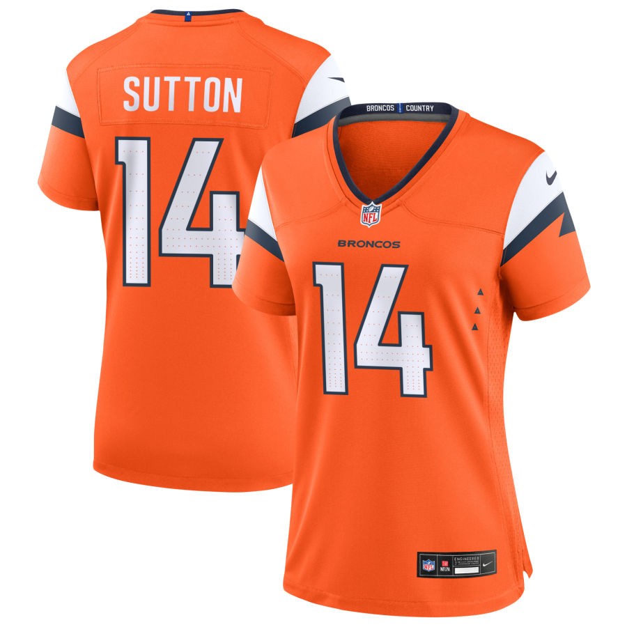 Courtland Sutton Women's Nike Orange Denver Broncos Custom Game Jersey