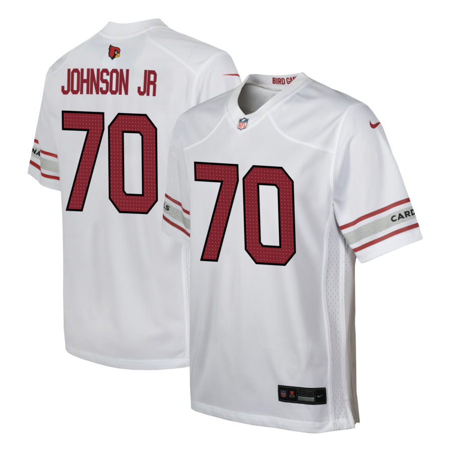 Paris Johnson Jr Youth Nike White Arizona Cardinals Custom Game Jersey