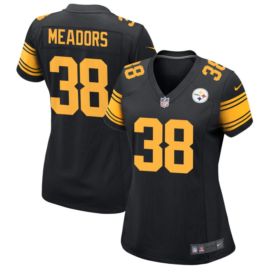 Nathan Meadors Women's Nike Black Pittsburgh Steelers Alternate Custom Game Jersey