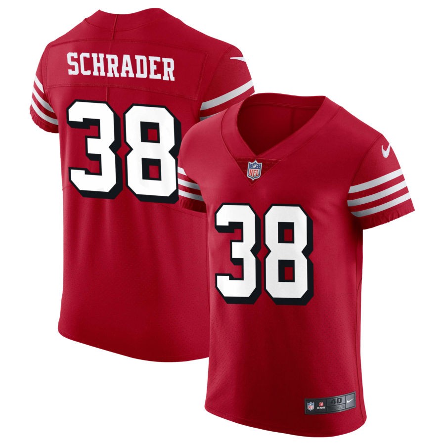 Cody Schrader Men's Nike Scarlet San Francisco 49ers Alternate Vapor Elite Custom Jersey