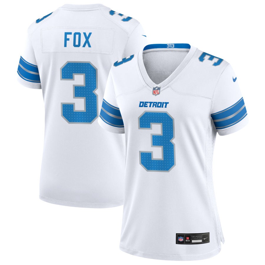 Jack Fox Women's Nike White Detroit Lions Custom Game Jersey