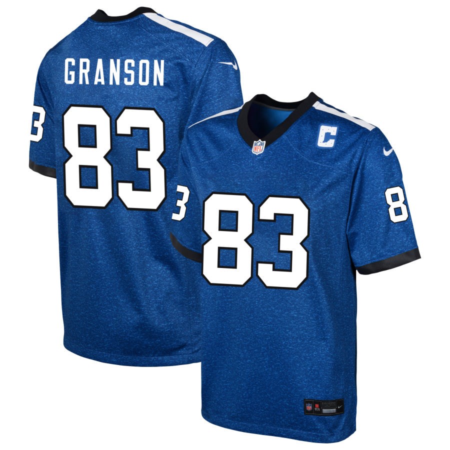 Kylen Granson Youth Nike Blue Indianapolis Colts Indiana Nights Alternate Custom Game Jersey