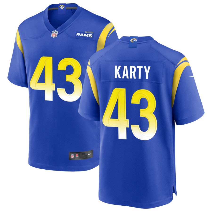 Joshua Karty Men's Nike Royal Los Angeles Rams Custom Game Jersey