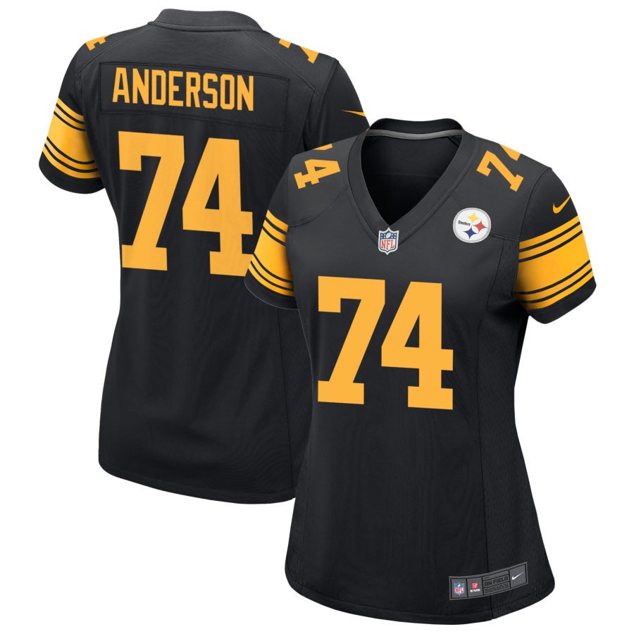 Spencer Anderson Women's Nike Black Pittsburgh Steelers Alternate Custom Game Jersey