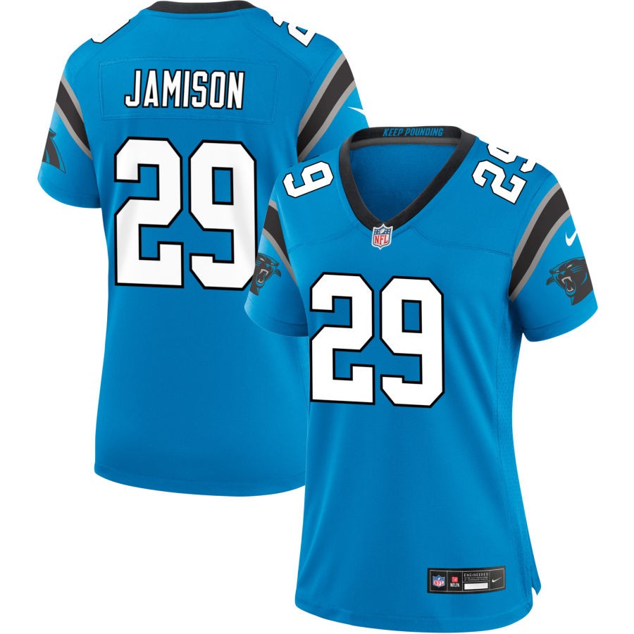 D'Shawn Jamison Women's Nike Blue Carolina Panthers Alternate Custom Game Jersey