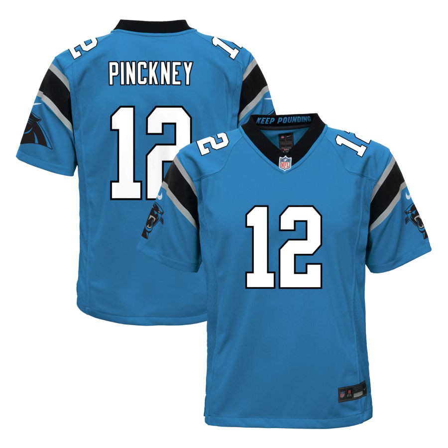 Sam Pinckney Youth Nike Blue Carolina Panthers Alternate Custom Game Jersey