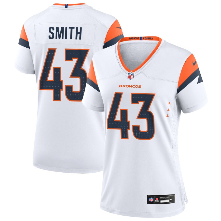 Keidron Smith Women's Nike White Denver Broncos Custom Game Jersey