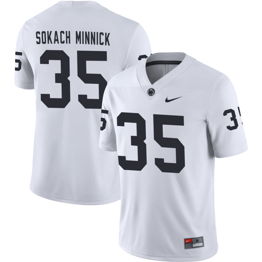 Blaise Sokach Minnick Men's Nike White Penn State Nittany Lions Pick-A-Player NIL Replica Football Jersey