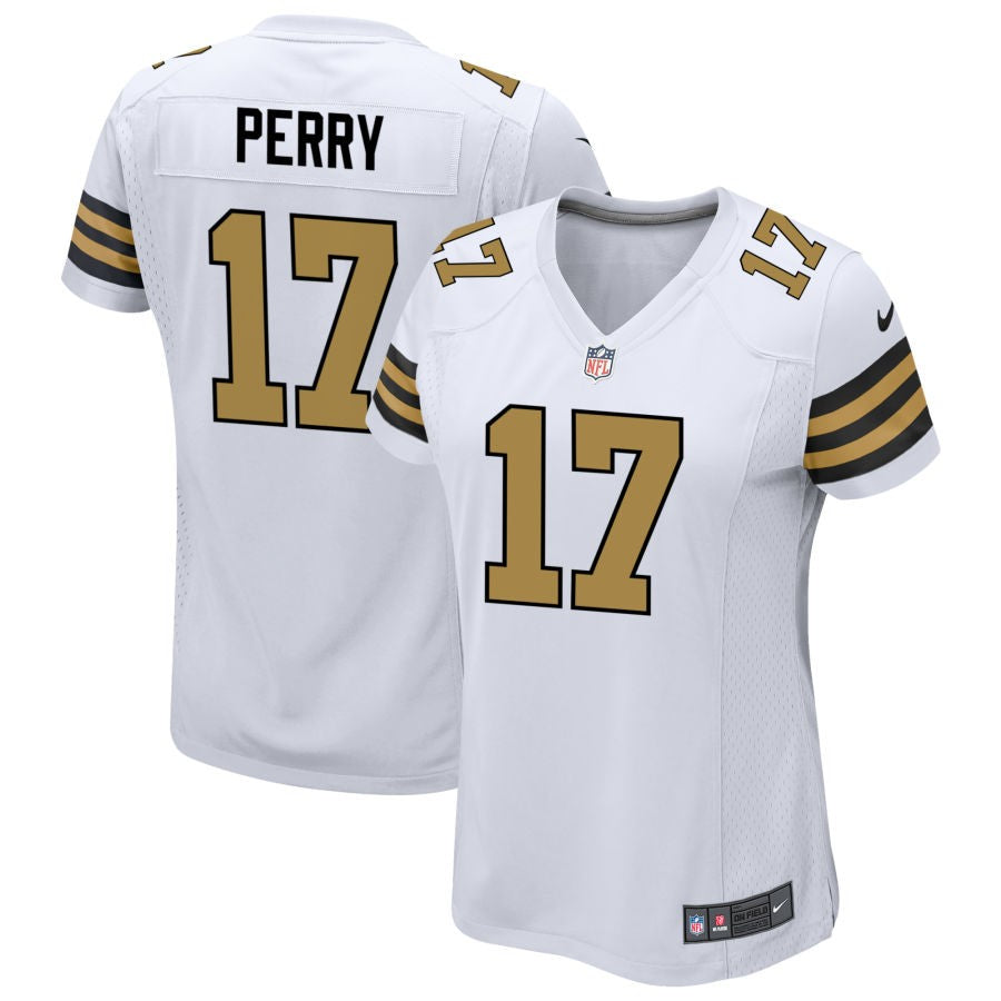 A.T. Perry Women's Nike White New Orleans Saints Alternate Custom Game Jersey