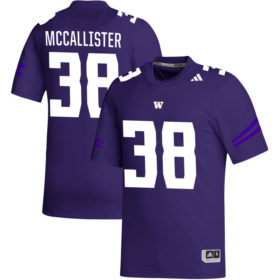 Jack McCallister Men's adidas Purple Washington Huskies Pick-A-Player NIL Replica Football Jersey