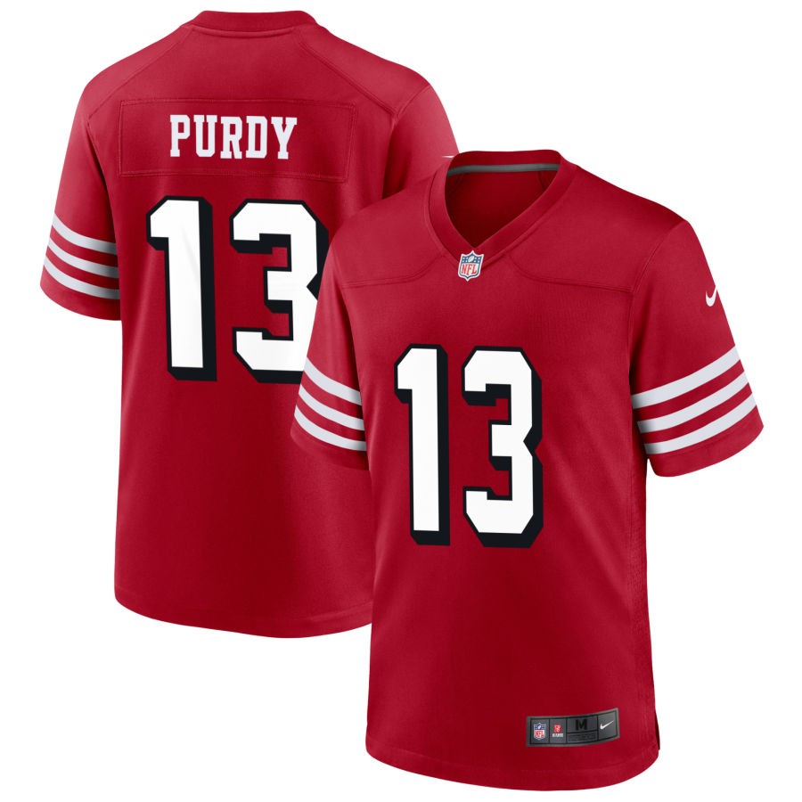 Brock Purdy Men's Nike Scarlet San Francisco 49ers Alternate Custom Game Jersey