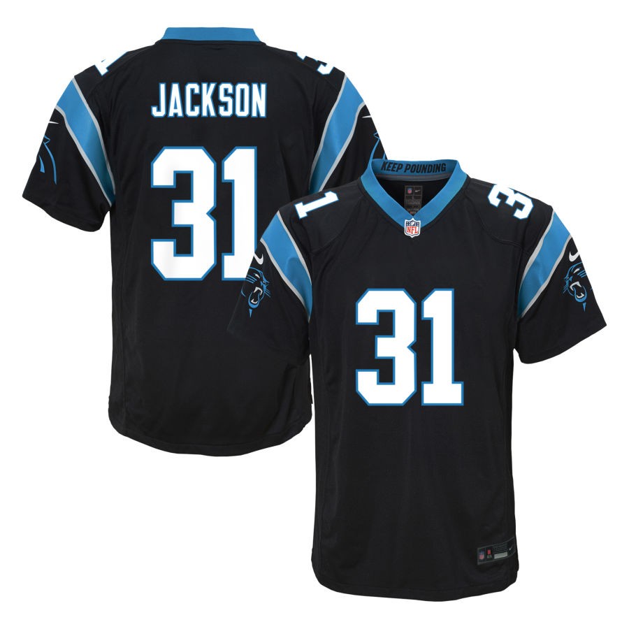 Lamar Jackson Youth Nike Black Carolina Panthers Custom Game Jersey